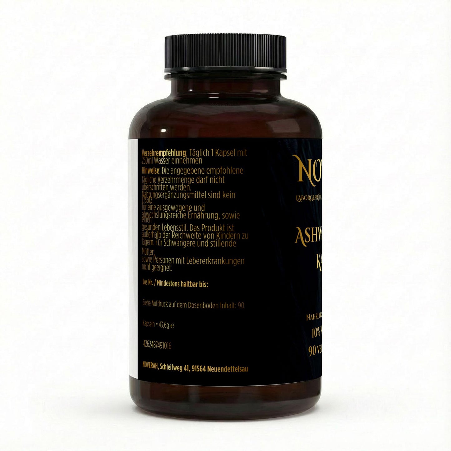 NOVERAH Ashwagandha Kapseln – NOVERAH Qualitätssiegel und Zertifizierungen. Laborgeprüfte Reinheit. Premium Qualität.