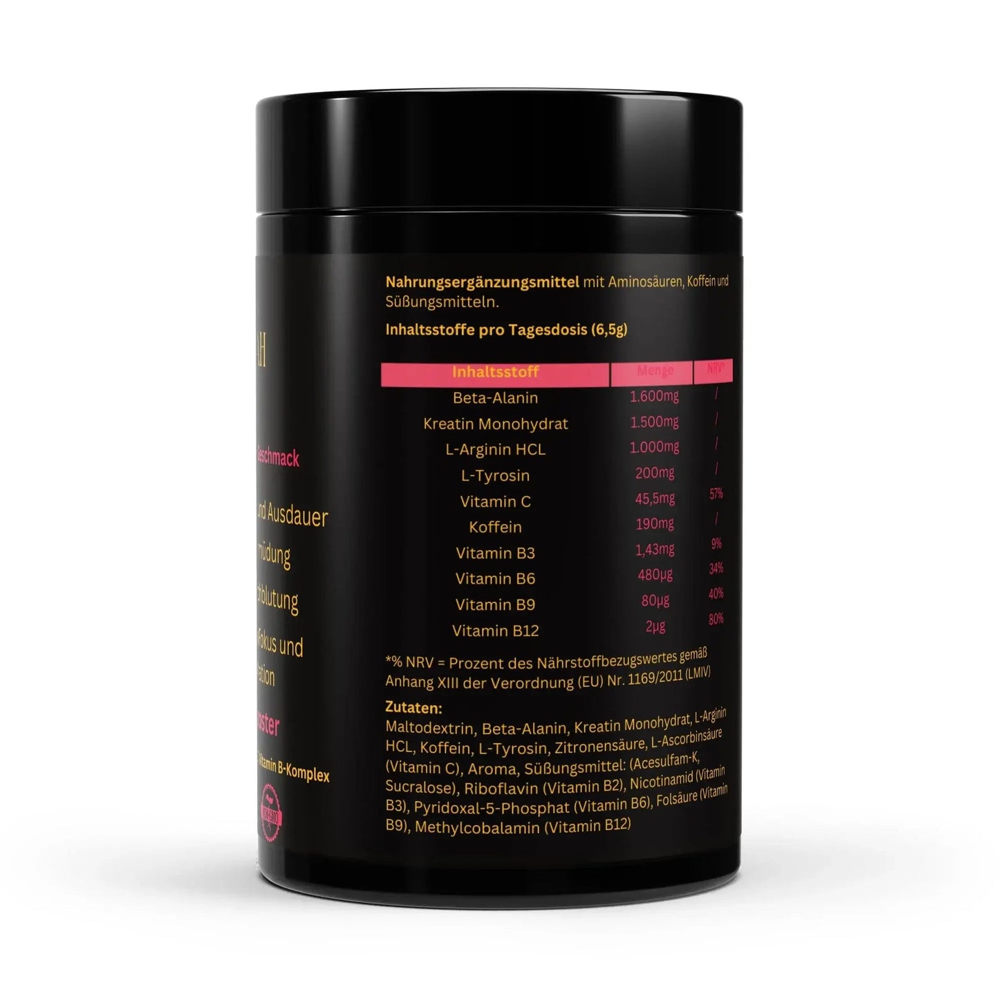 Pre - Workout Booster Himbeere - 520g - Noverah