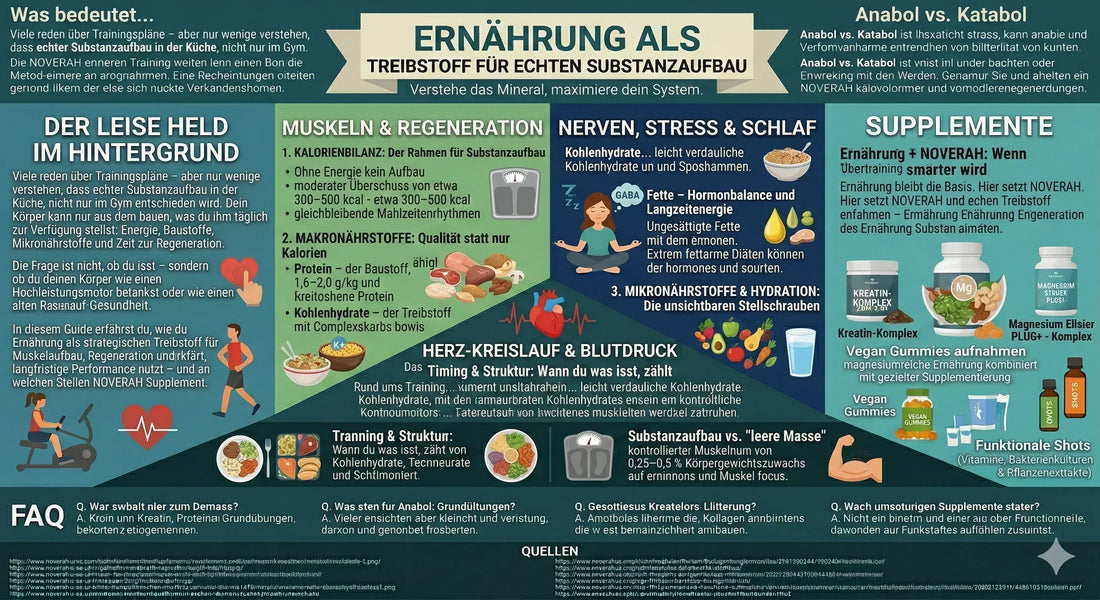 Ernährung für Muskelaufbau, Regeneration und Leistung mit Makronährstoffen, Mikronährstoffen und Supplementen.