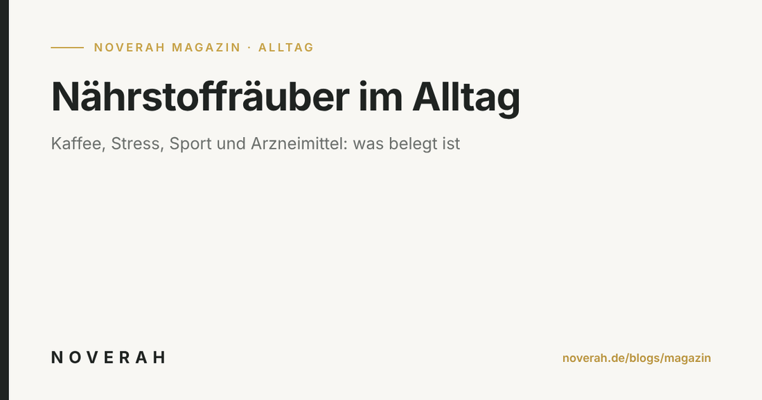 Nährstoffräuber im Alltag: Was Kaffee, Stress und Arzneimittel wirklich beeinflussen