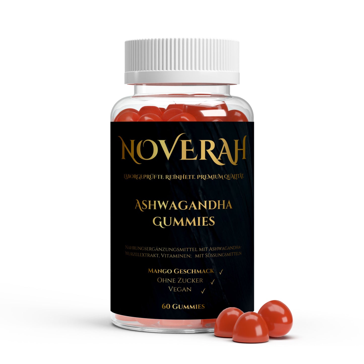 NOVERAH Ashwagandha Gummies 300 mg + Vitamin B6 – Anwendungsempfehlung. Laborgeprüfte Reinheit. Premium Qualität.