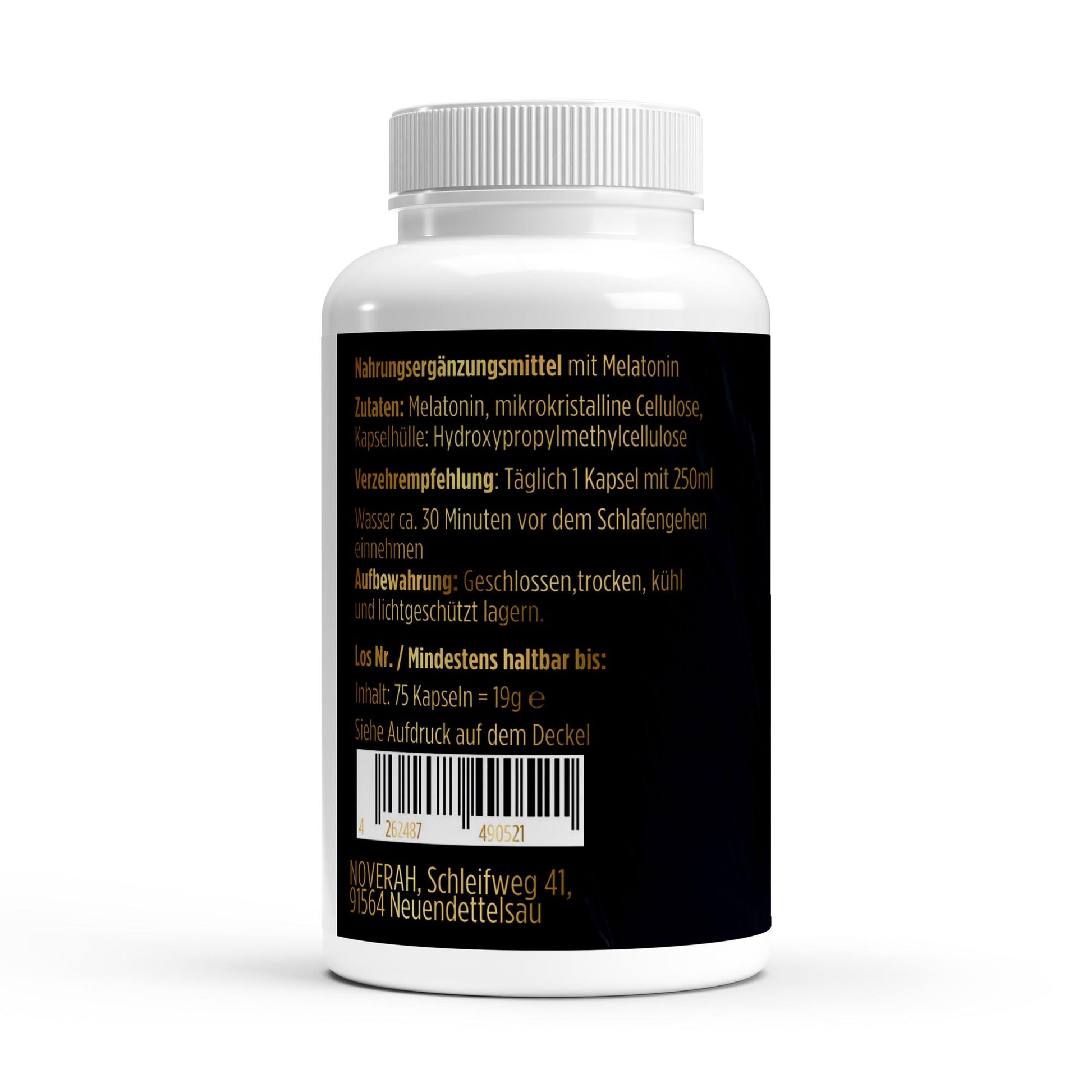 NOVERAH Melatonin 1mg – Qualitätssiegel und Zertifizierungen. Laborgeprüfte Reinheit. Premium Qualität.