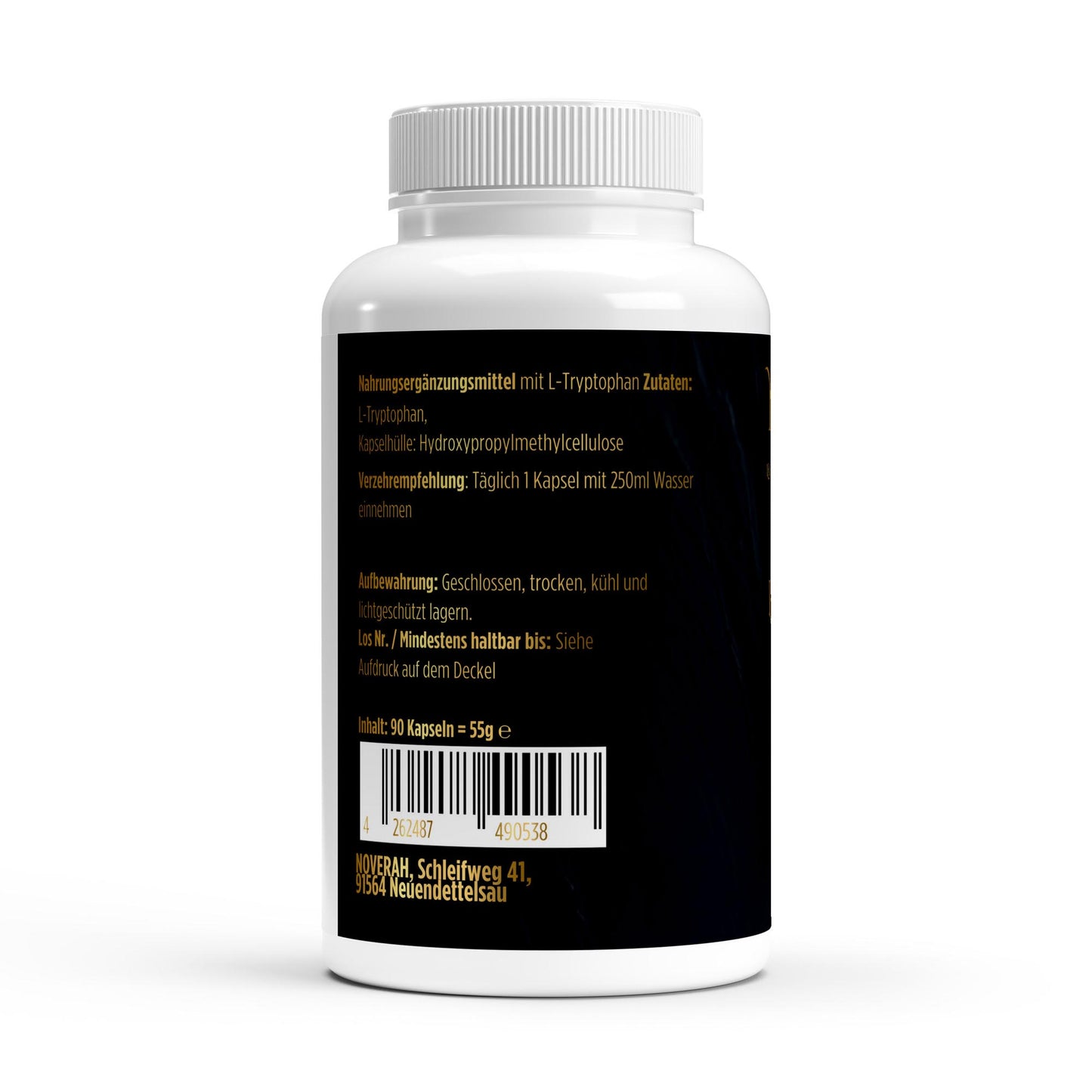 NOVERAH L-Tryptophan 500mg – NOVERAH Qualitätssiegel und Zertifizierungen. Laborgeprüfte Reinheit. Premium Qualität.