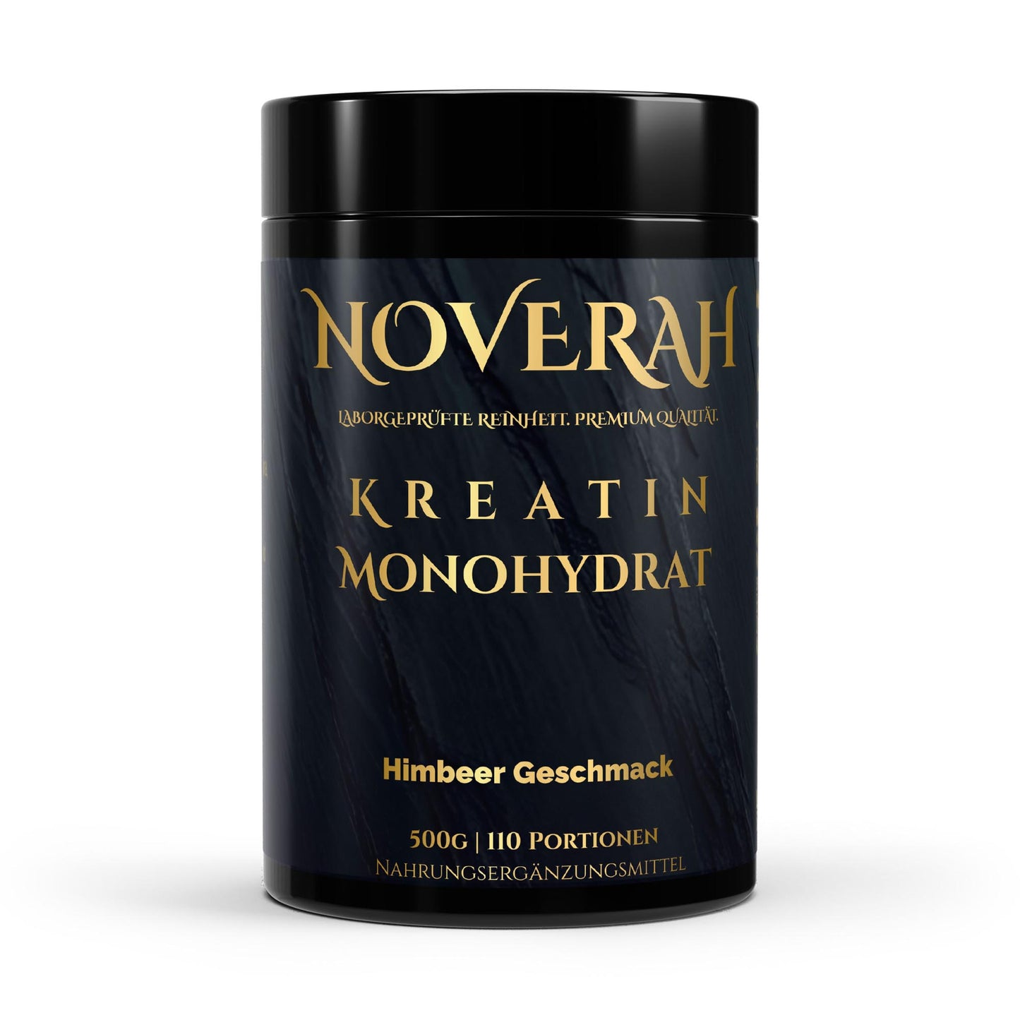 NOVERAH Kreatin Monohydrat – Pulver Frontansicht. Laborgeprüfte Reinheit. Premium Qualität.