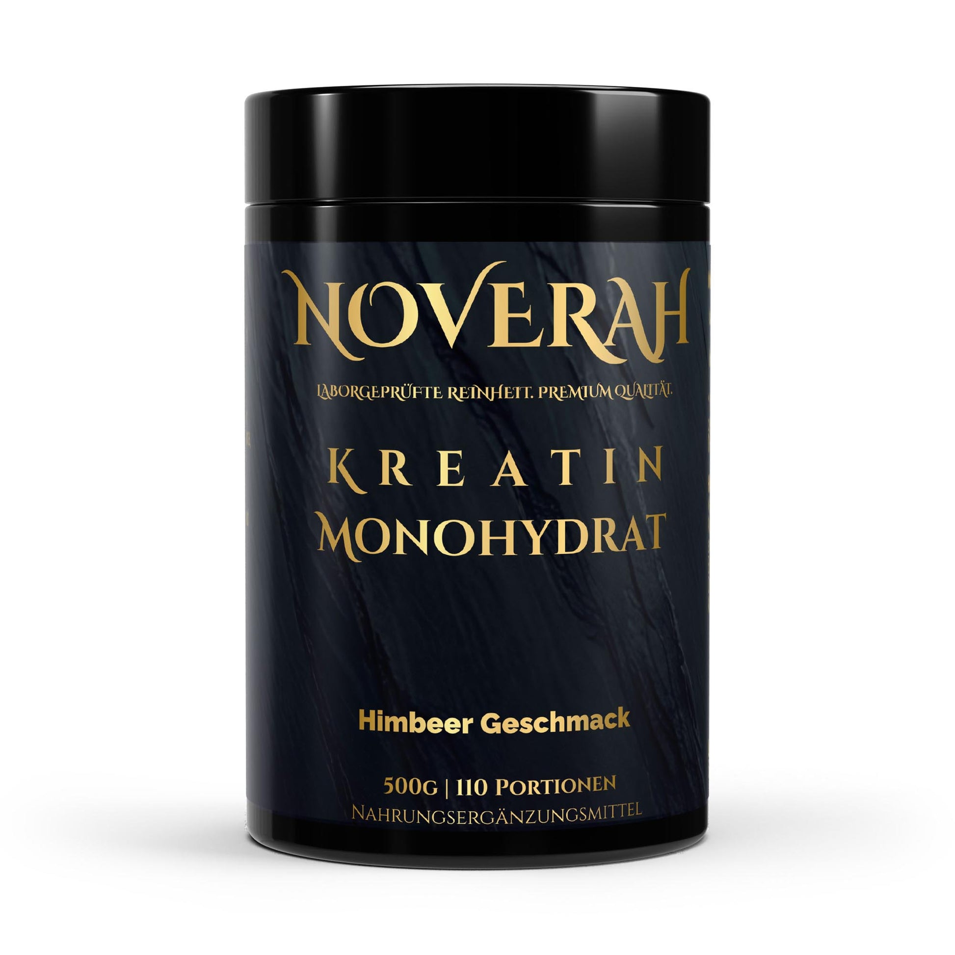 NOVERAH Kreatin Monohydrat – Pulver Frontansicht. Laborgeprüfte Reinheit. Premium Qualität.