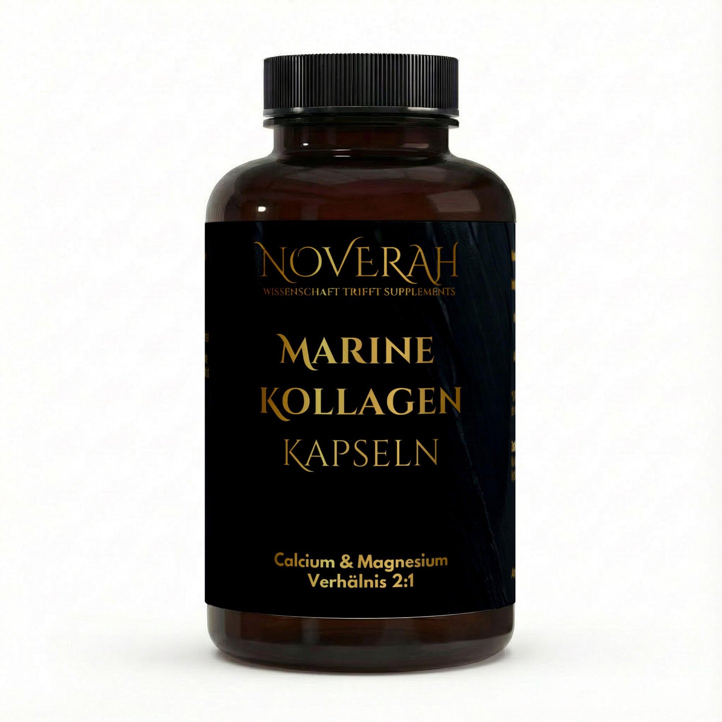 NOVERAH Marine Kollagen Peptide – Kapseln Frontansicht. Laborgeprüfte Reinheit. Premium Qualität.