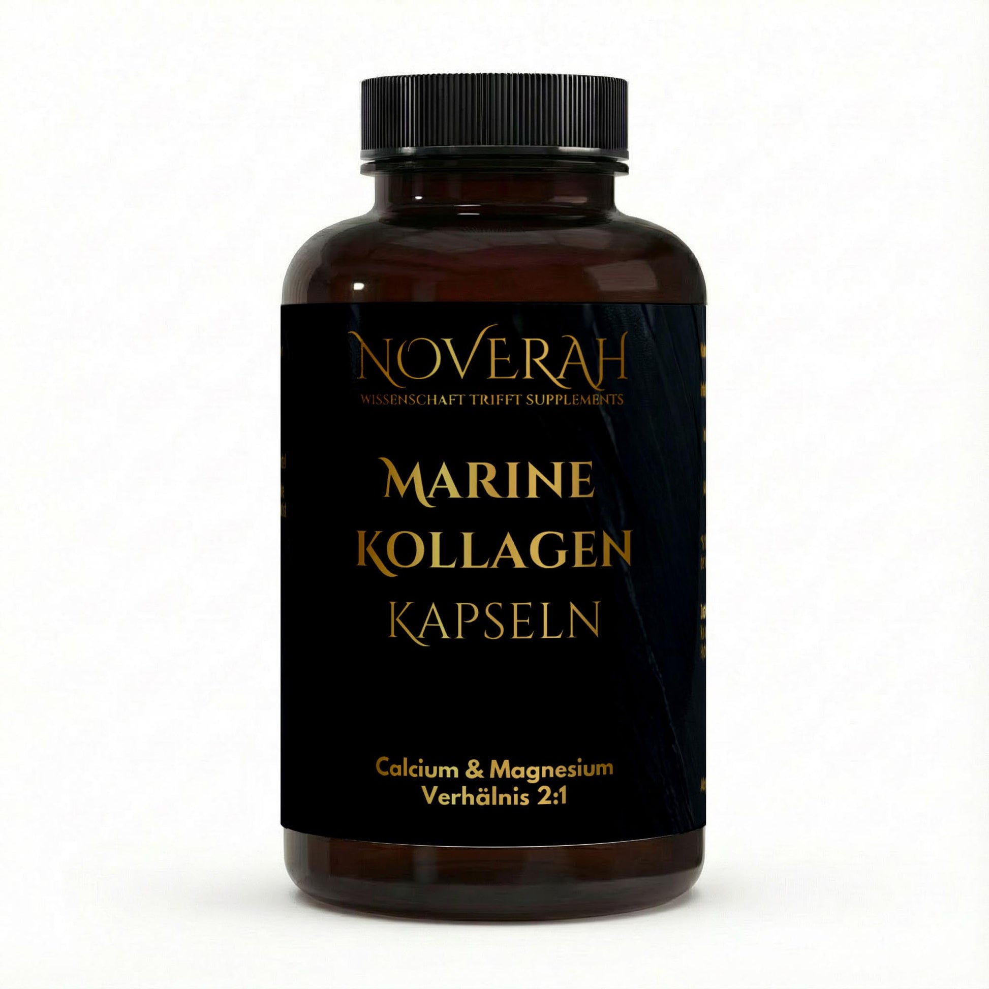NOVERAH Marine Kollagen Peptide – Kapseln Frontansicht. Laborgeprüfte Reinheit. Premium Qualität.