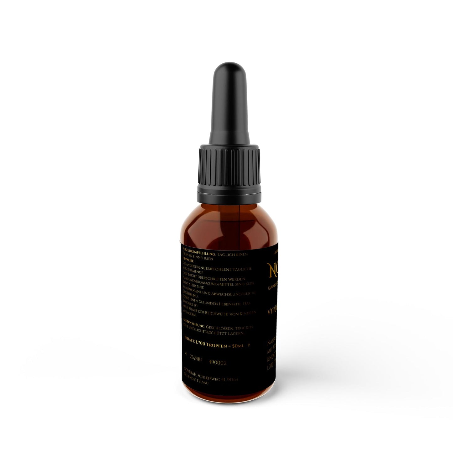 NOVERAH Vitamin D3 + K2 Tropfen – Anwendungsempfehlung. Laborgeprüfte Reinheit. Premium Qualität.