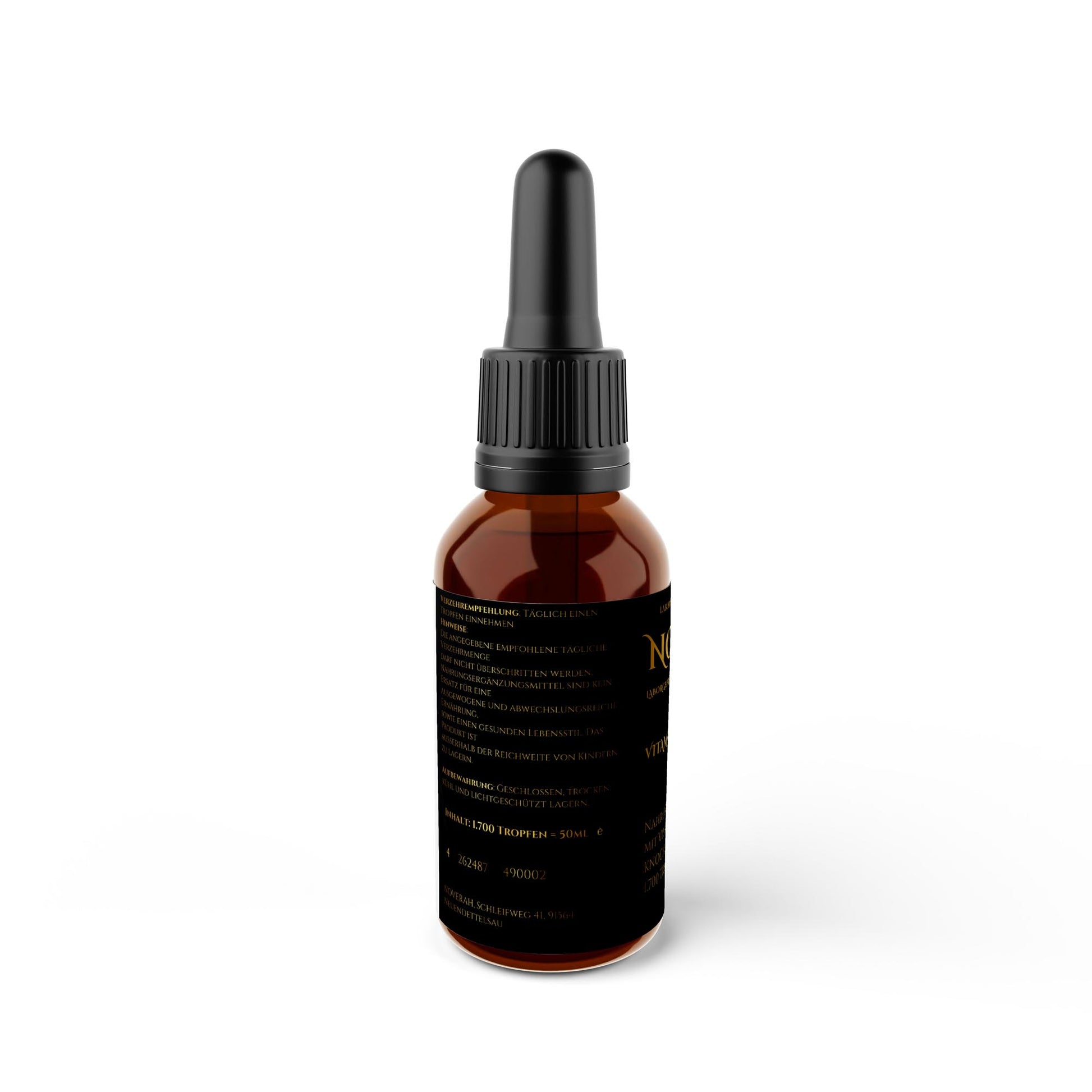 NOVERAH Vitamin D3 + K2 Tropfen – Anwendungsempfehlung. Laborgeprüfte Reinheit. Premium Qualität.