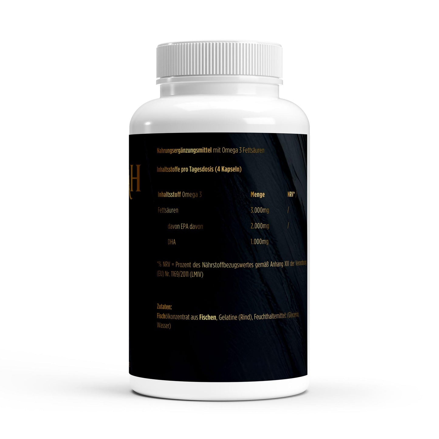 NOVERAH Omega 3 Fischöl Triglyceride – Produktdetail mit Nährwertangaben. Laborgeprüfte Reinheit. Premium Qualität.