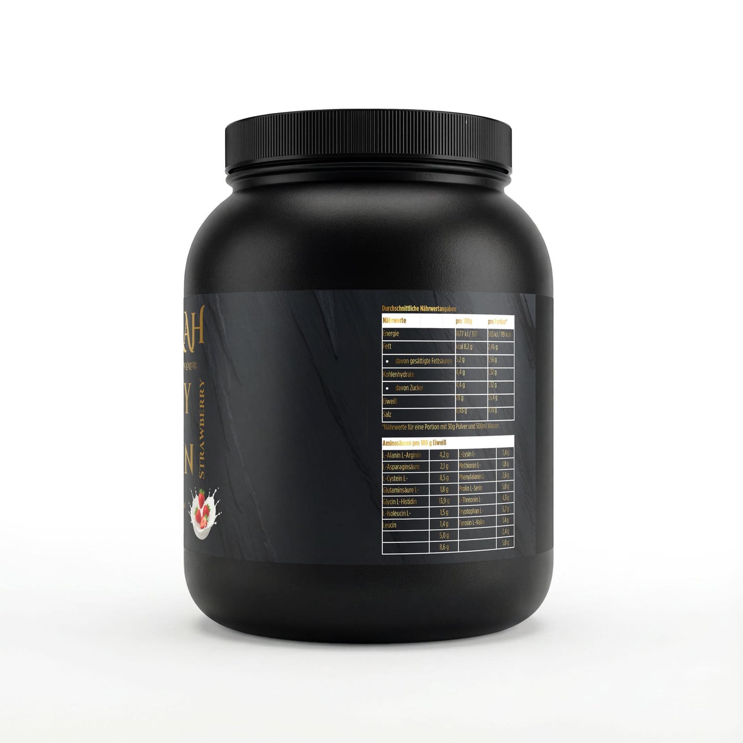 NOVERAH Whey Protein Pulver – Produktdetail mit Nährwertangaben. Laborgeprüfte Reinheit. Premium Qualität.