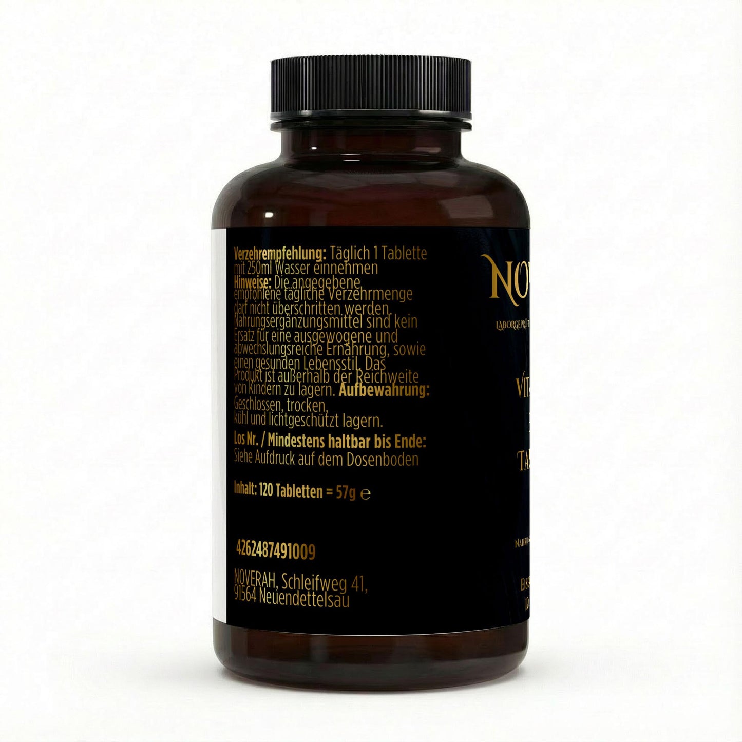 NOVERAH Eisenbisglycinat + Vitamin C Tabletten – Qualitätssiegel und Zertifizierungen. Laborgeprüfte Reinheit. Premium Qualität.