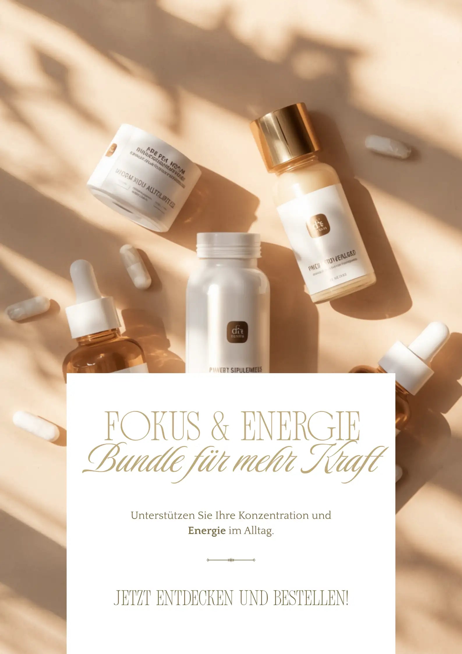 NOVERAH Fokus & Energie Bundle – Löwenmähne, Ginseng & Coenzym Q10 im Set. Laborgeprüfte Reinheit. Premium Qualität.
