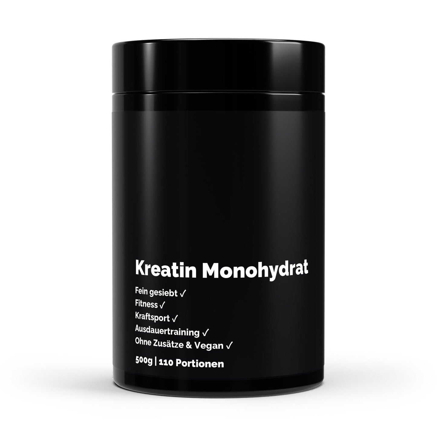 NOVERAH Kreatin Monohydrat Geschmacksneutral – Pulver Frontansicht. Laborgeprüfte Reinheit. Premium Qualität.