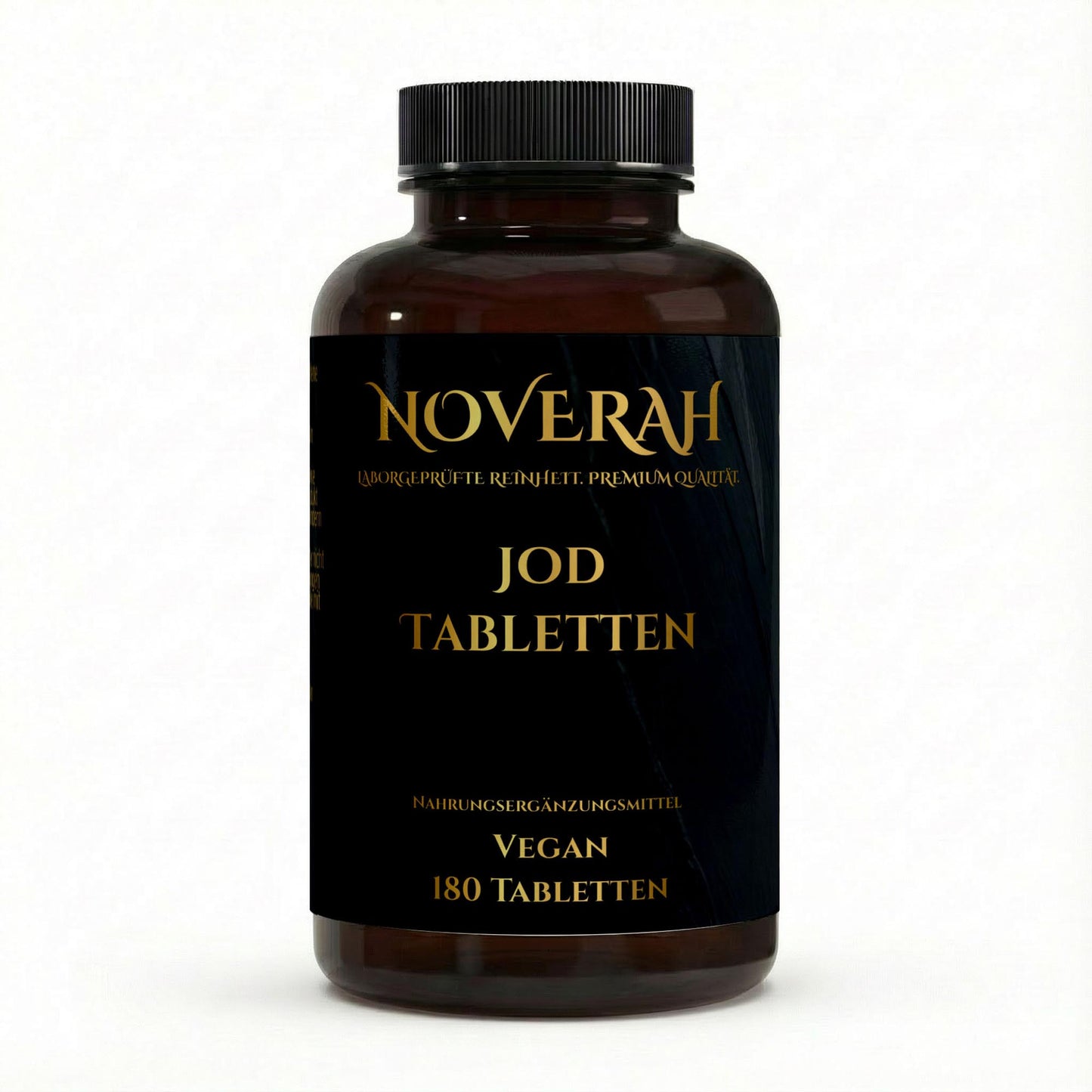 NOVERAH Jod Tabletten – Vegane Tabletten Frontansicht. Laborgeprüfte Reinheit. Premium Qualität.