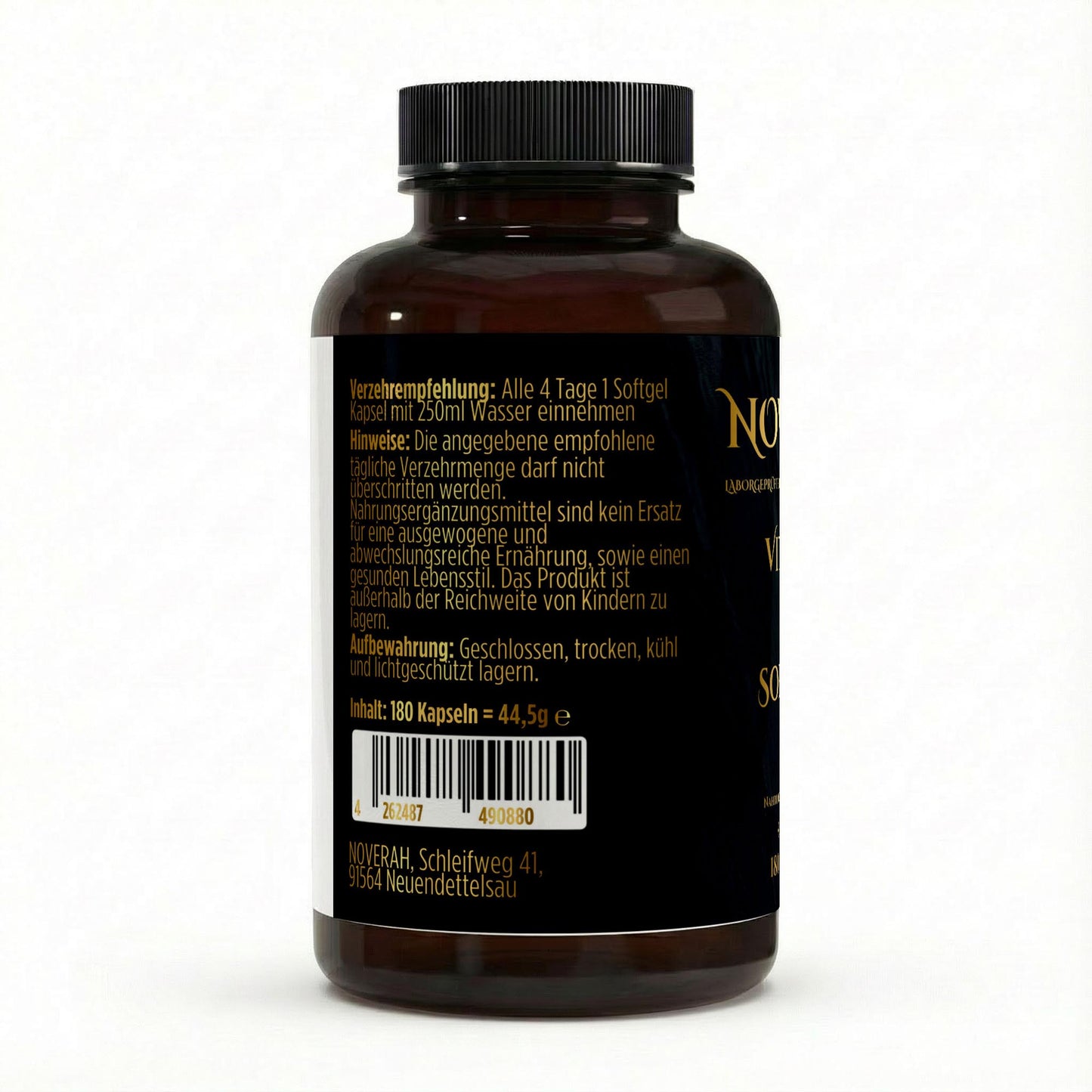 NOVERAH Vitamin D3 Softgels – NOVERAH Qualitätssiegel und Zertifizierungen. Laborgeprüfte Reinheit. Premium Qualität.