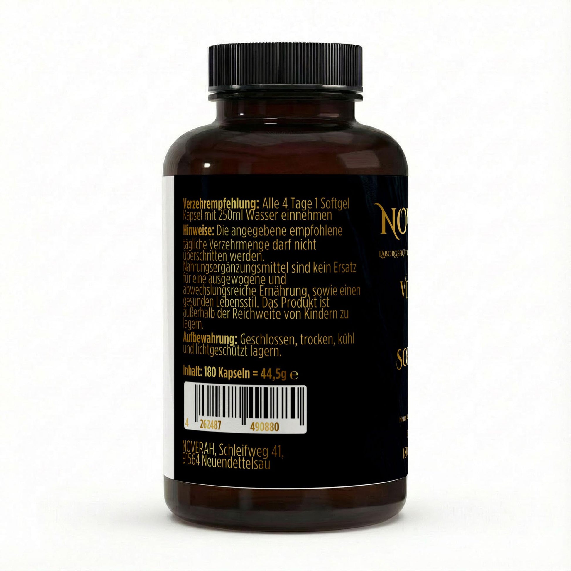NOVERAH Vitamin D3 Softgels – NOVERAH Qualitätssiegel und Zertifizierungen. Laborgeprüfte Reinheit. Premium Qualität.