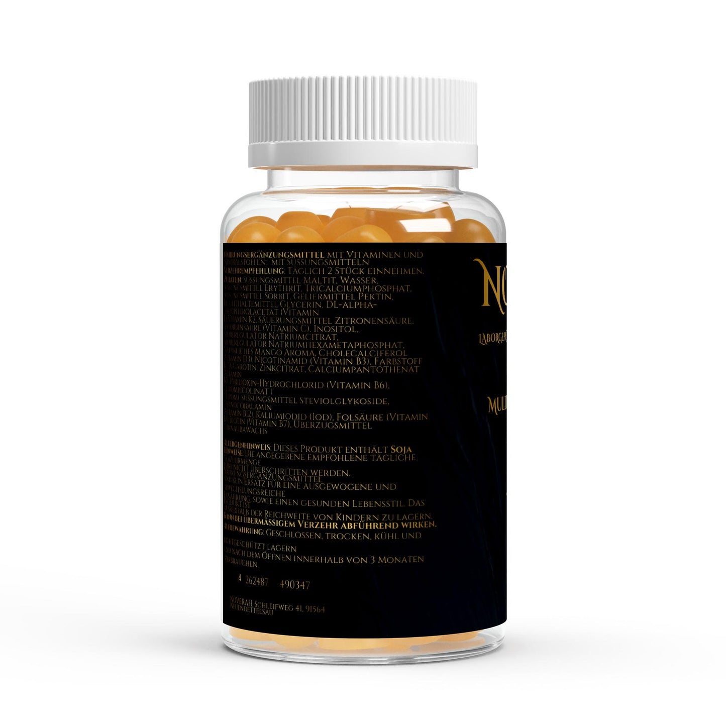 NOVERAH Multivitamin + Mineral Gummies Zuckerfrei – Qualitätssiegel und Zertifizierungen. Laborgeprüfte Reinheit. Premium Qualität.