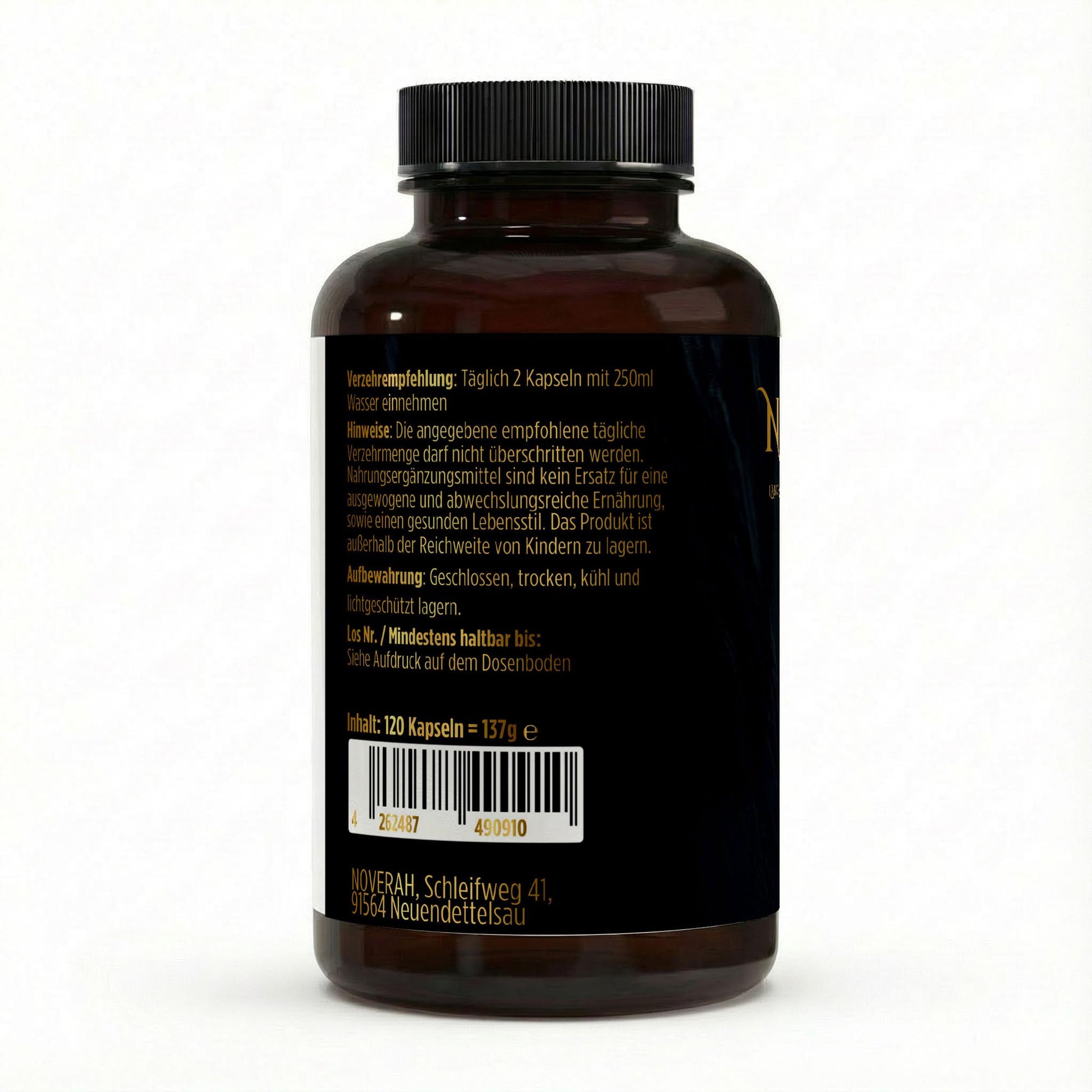 NOVERAH Omega-3 Fischöl – NOVERAH Qualitätssiegel und Zertifizierungen. Laborgeprüfte Reinheit. Premium Qualität.