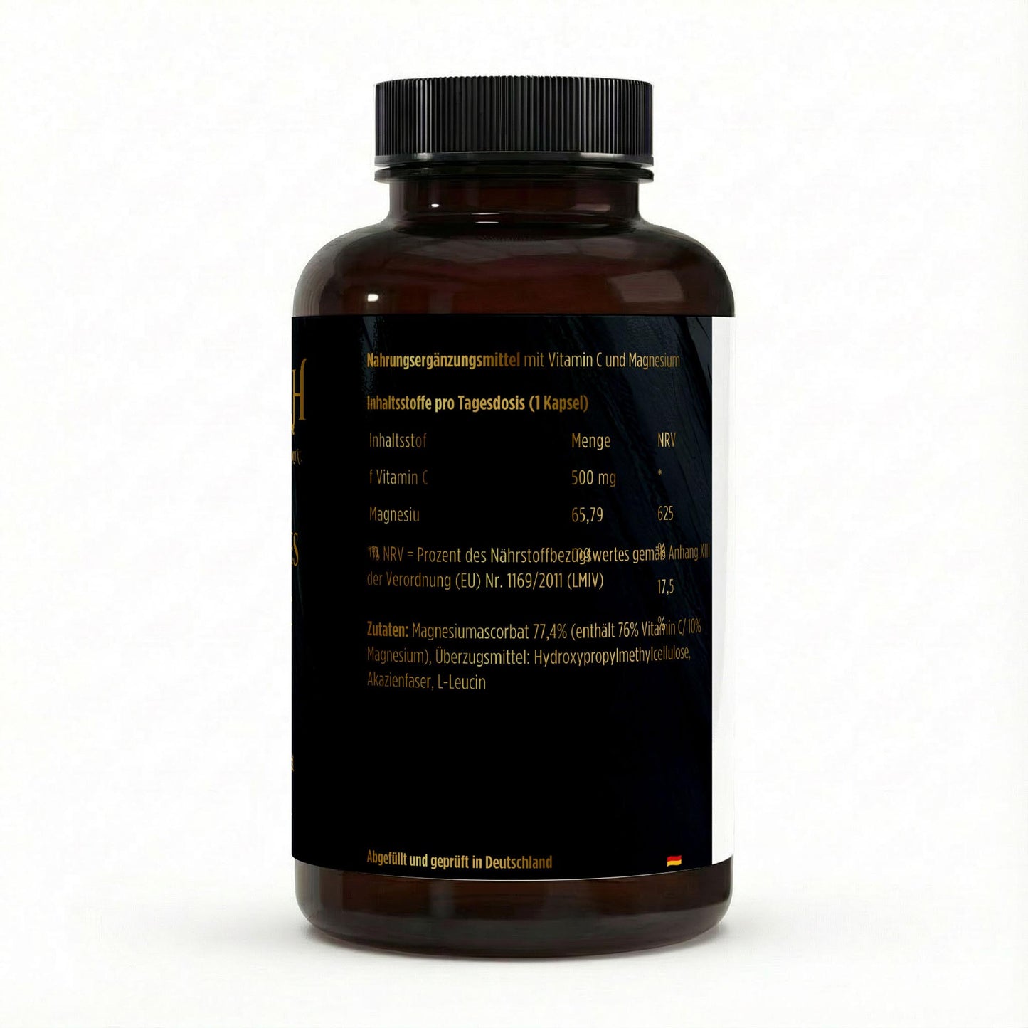 NOVERAH Gepuffertes Vitamin C – Produktdetail mit Nährwertangaben. Laborgeprüfte Reinheit. Premium Qualität.