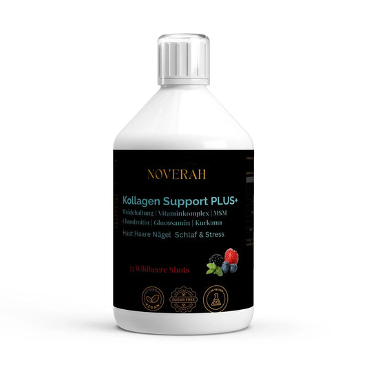 Kollagen Support PLUS+ Shots (1500 DA) - Wild Berry - 500ml - Noverah