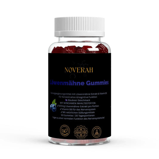 Löwenmähne + Vitamin B6 Gummies - 60 Stk. - Noverah