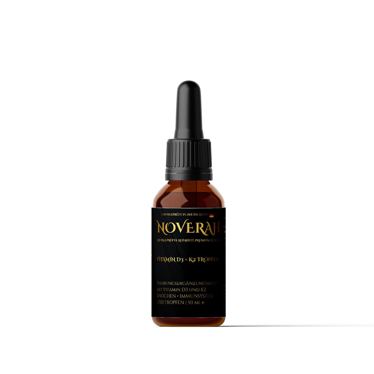 Vitamin D3 + K2 Tropfen (1.000 I.E.) auf MCT-Öl | NOVERAH®