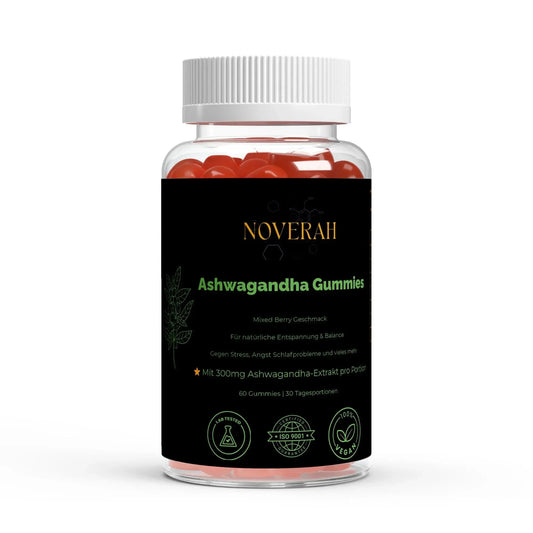 Premium Ashwagandha Gummies 300 + Vitamin B6, - 60 Stk - Noverah