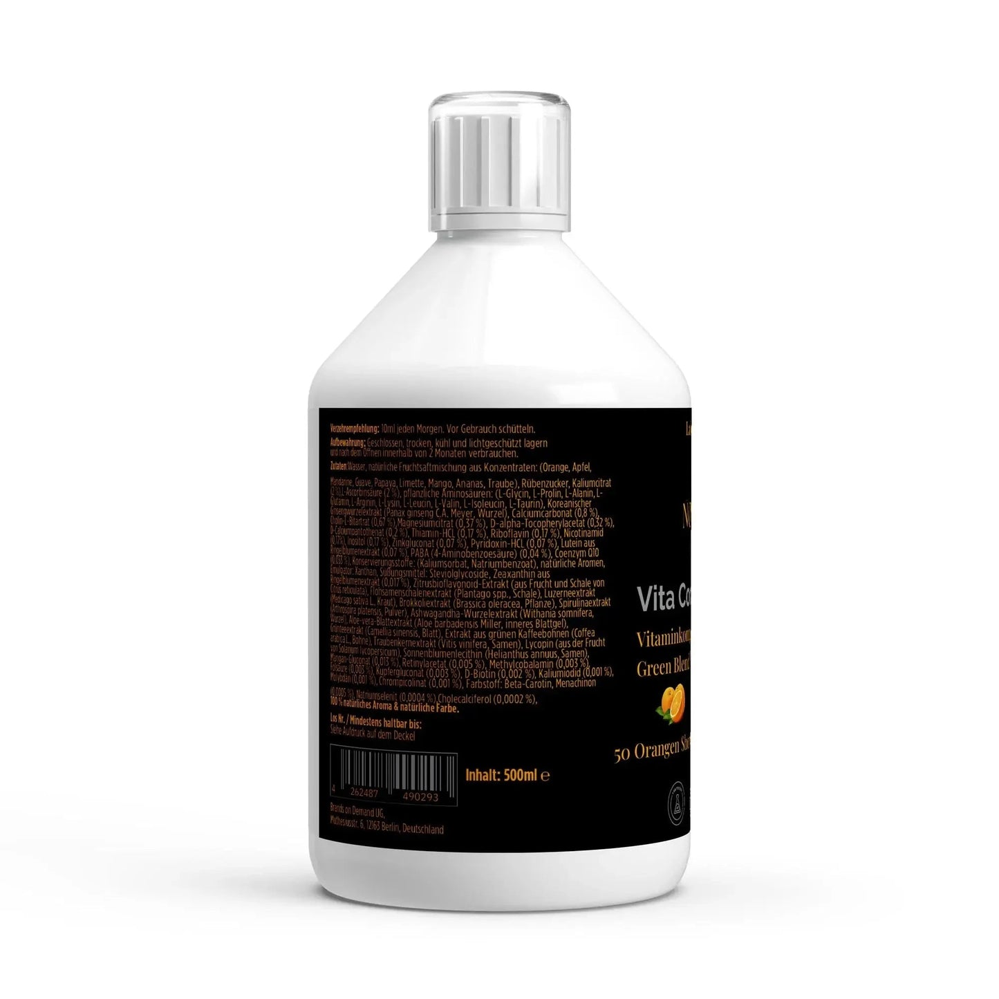 Vita Complete PLUS+ 50 vegane Shots - Fresh Orange - 500ml - Noverah